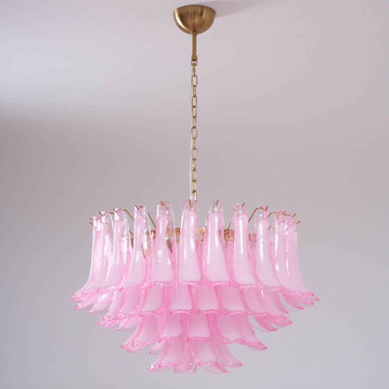 Fiora Pink Glass Chandelier - YIOSI