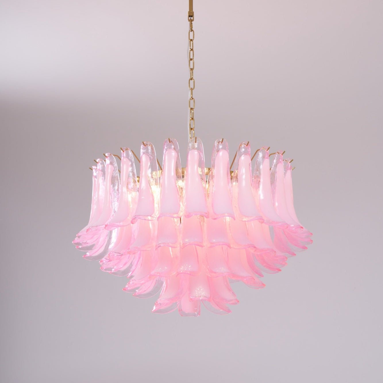 Fiora Pink Glass Chandelier - YIOSI