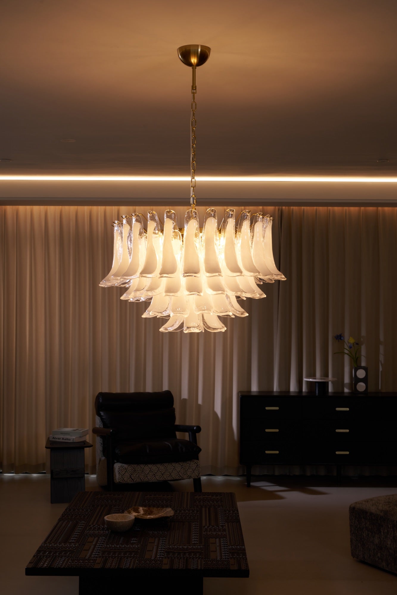 Fiora Pink Glass Chandelier - YIOSI