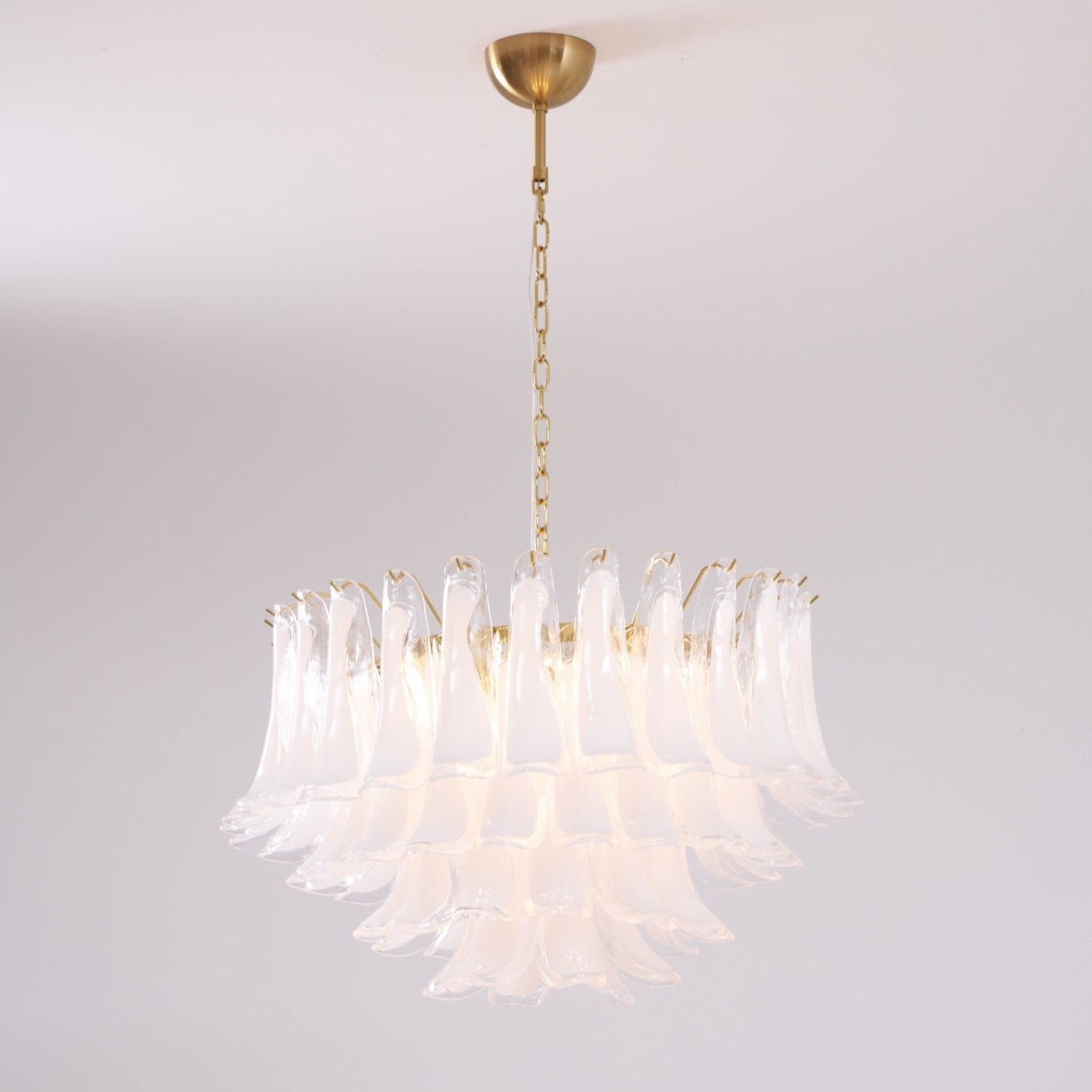Fiora Pink Glass Chandelier - YIOSI