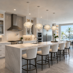 Floral Glory Modern Linear Dining Pendant Light