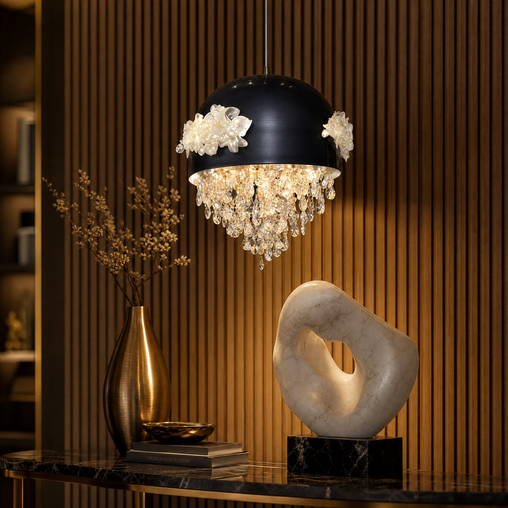 Floral Glory Modern Linear Dining Pendant Light
