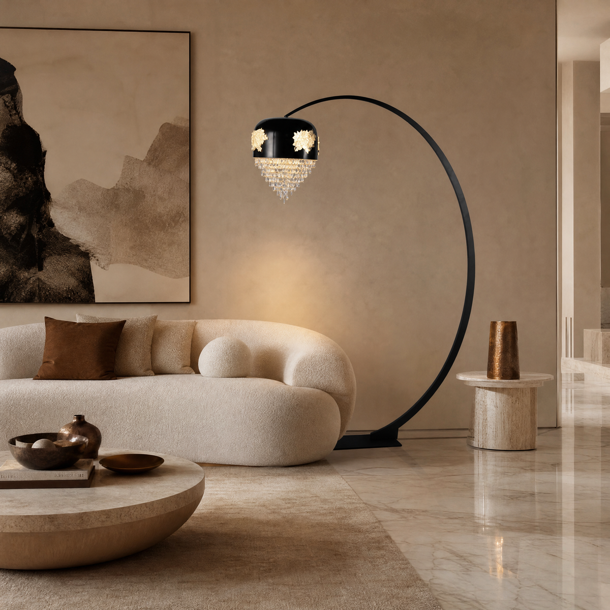 Floral Glory Modern Sculptural Floor Lamp