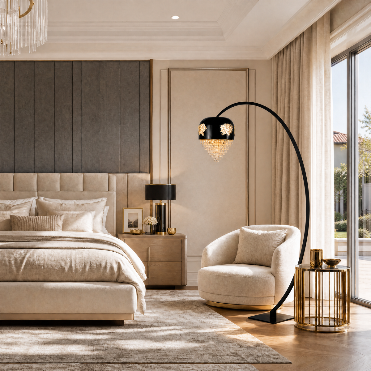 Floral Glory Modern Sculptural Floor Lamp