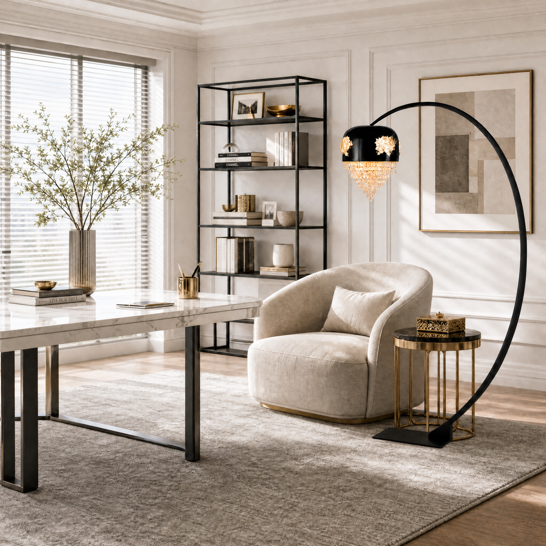 Floral Glory Modern Sculptural Floor Lamp