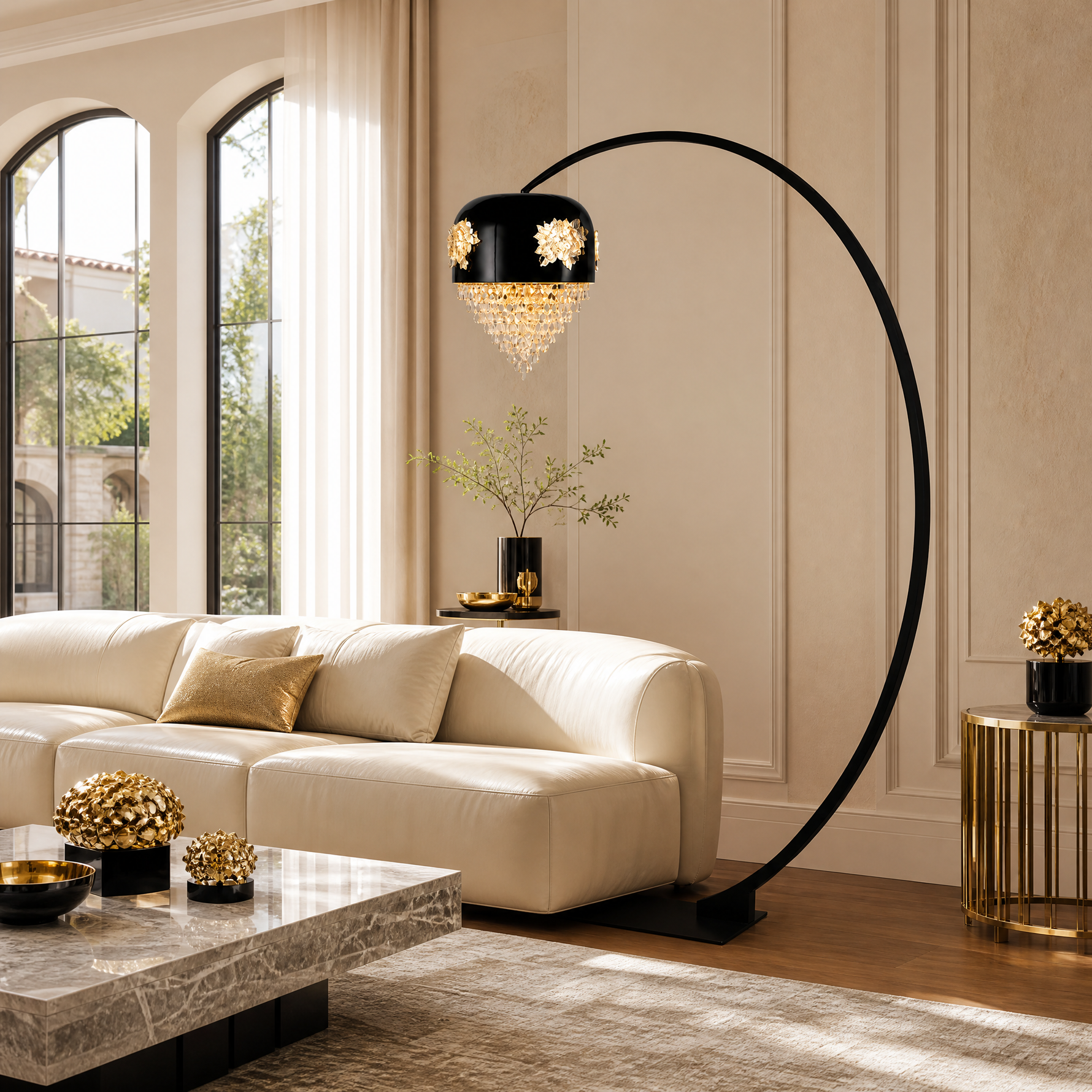 Floral Glory Modern Sculptural Floor Lamp