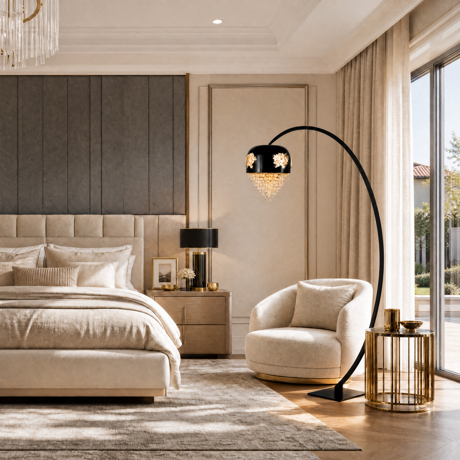 Floral Glory Modern Sculptural Floor Lamp