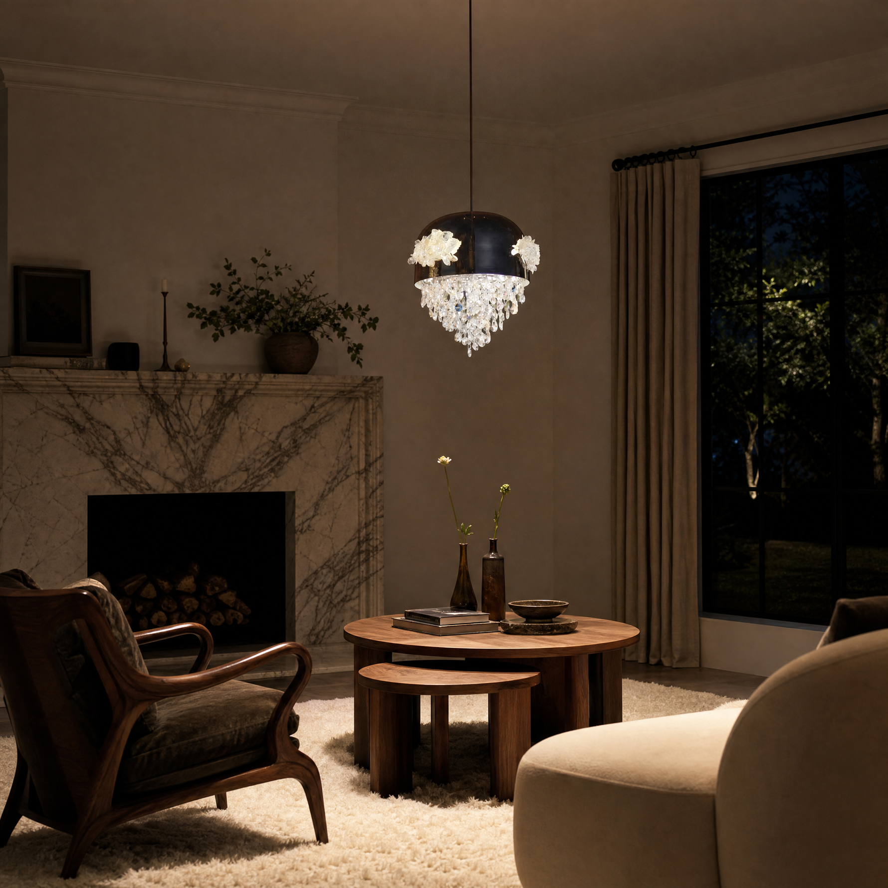 Floral Glory Modern Sculptural Pendant Light