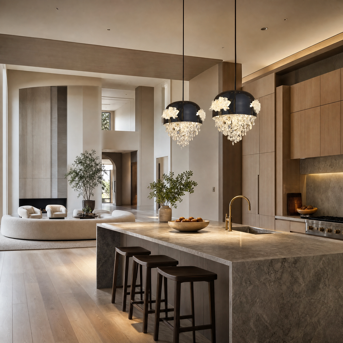 Floral Glory Modern Sculptural Pendant Light