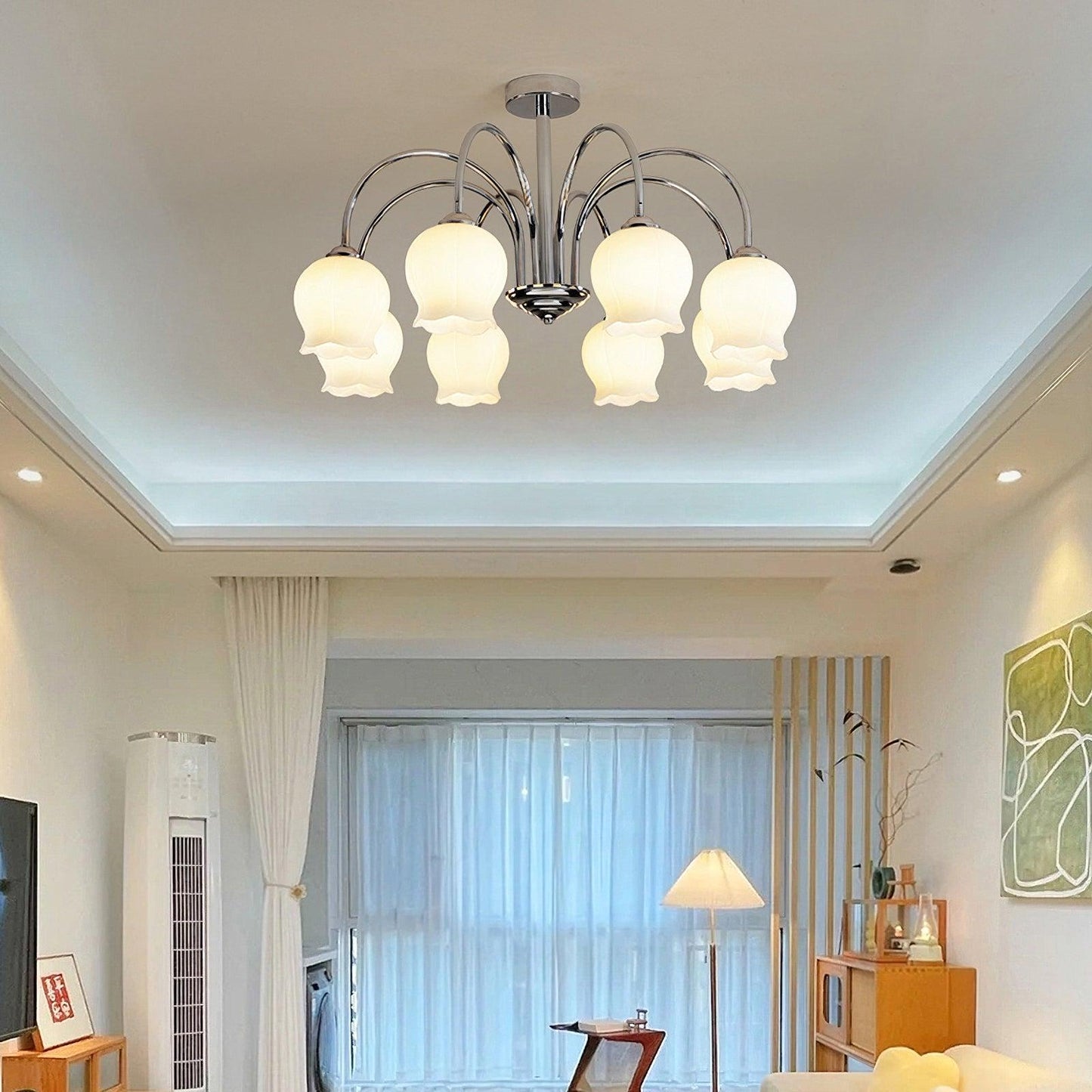 Floral Glass Chandelier - YIOSI
