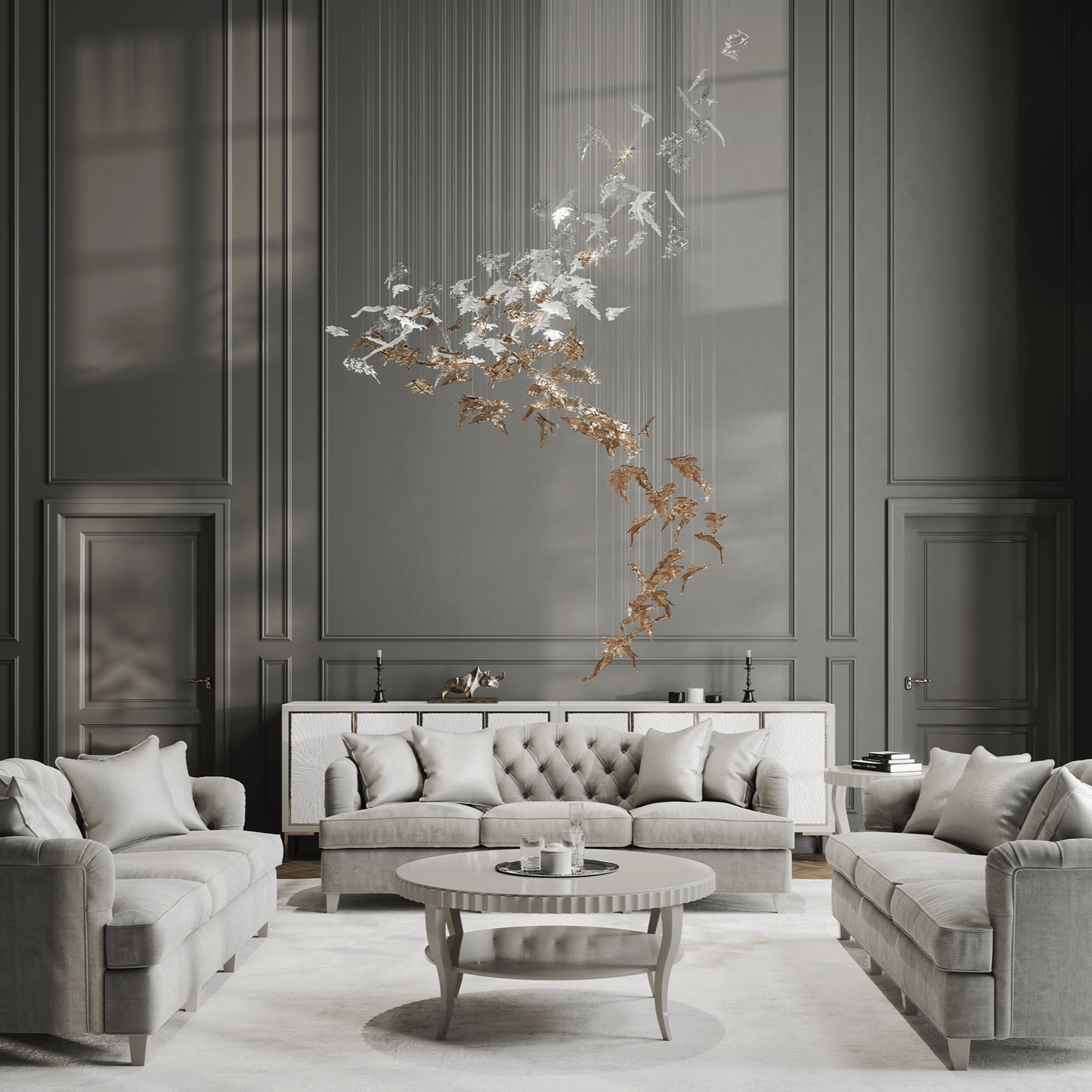 Flying Leaves Chandelier - YIOSI