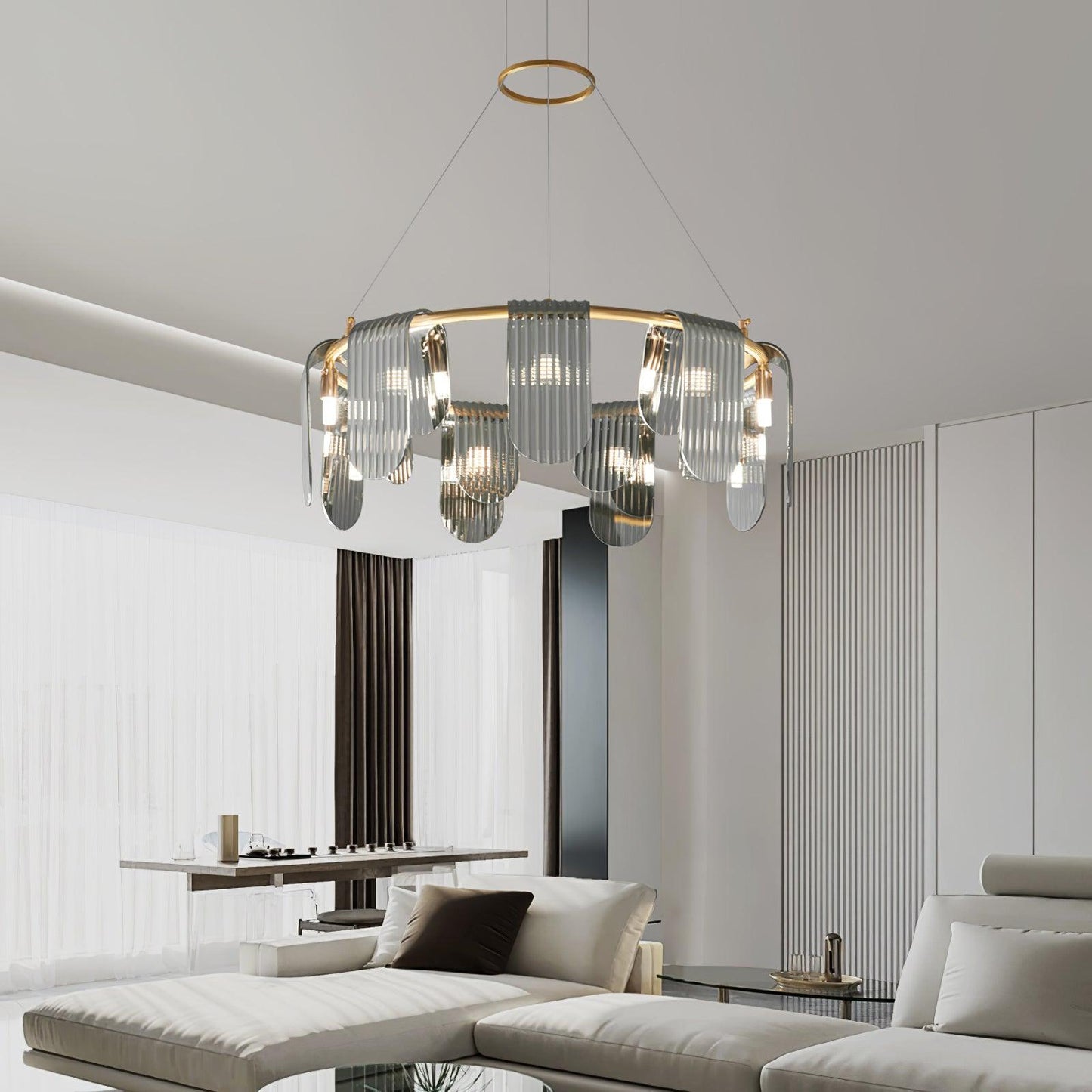 Folioles Brass Chandelier - YIOSI