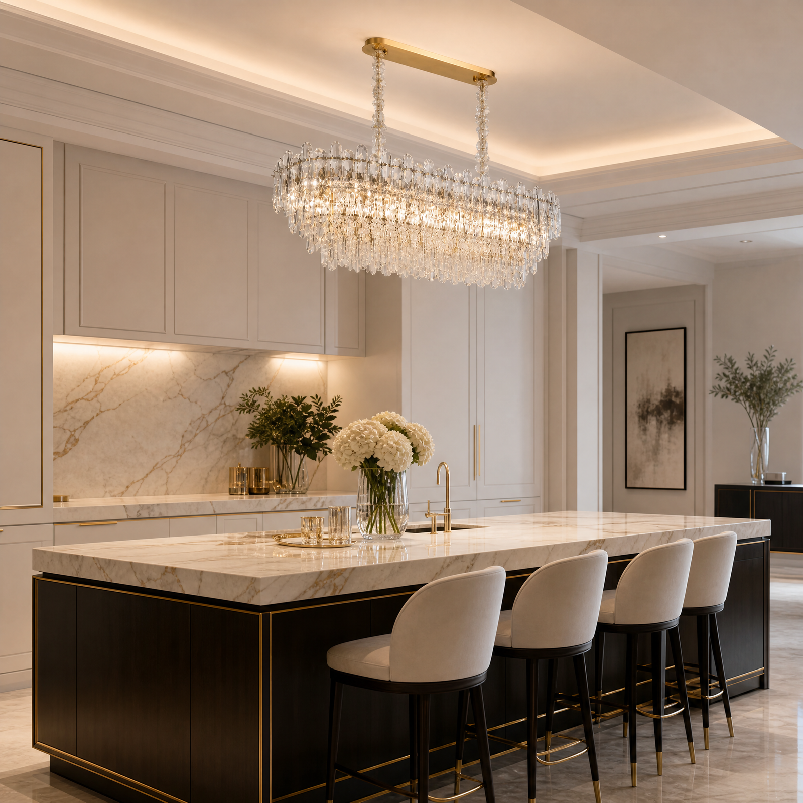 Crystal Rectangular Chandelier