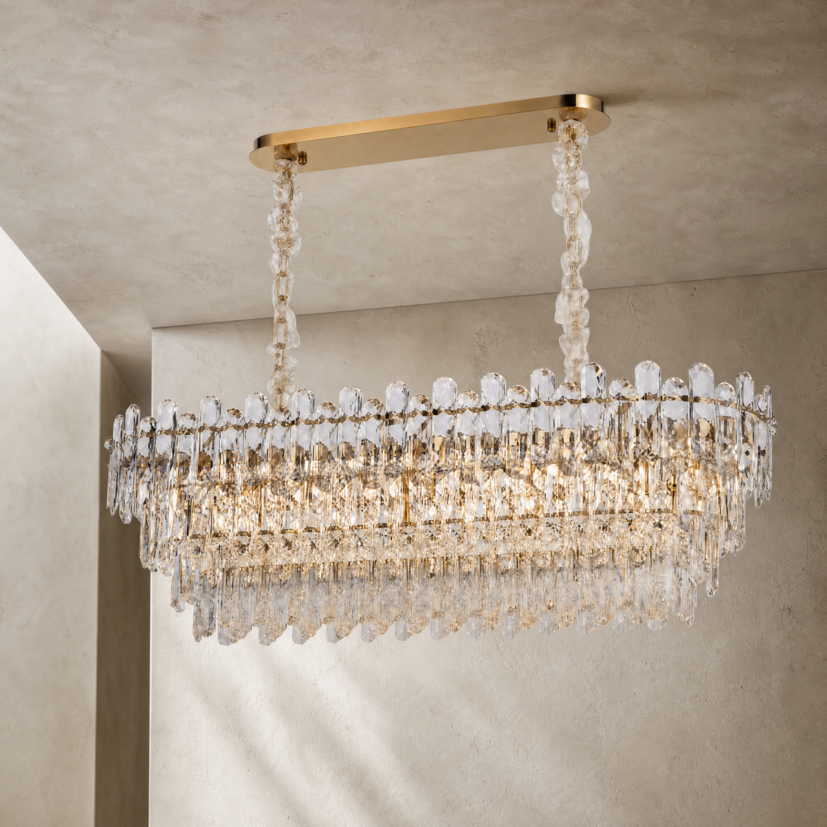 Fontana Crystal Rectangular Chandelier