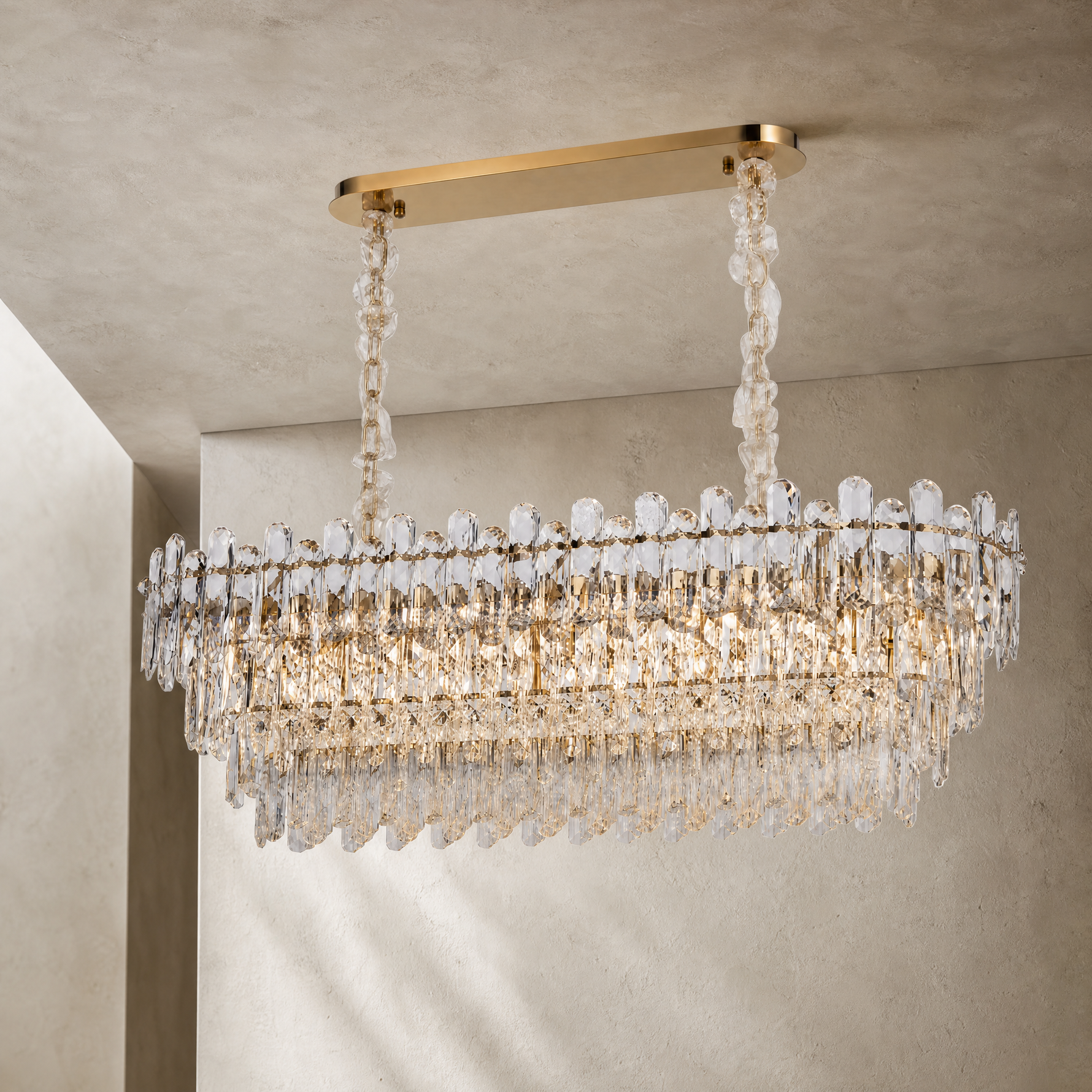 Fontana Crystal Rectangular Chandelier