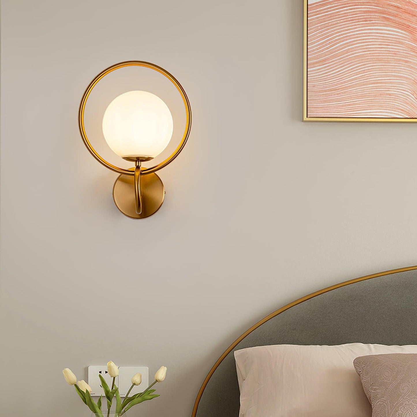 Fort Halo Gold Wall Light - YIOSI