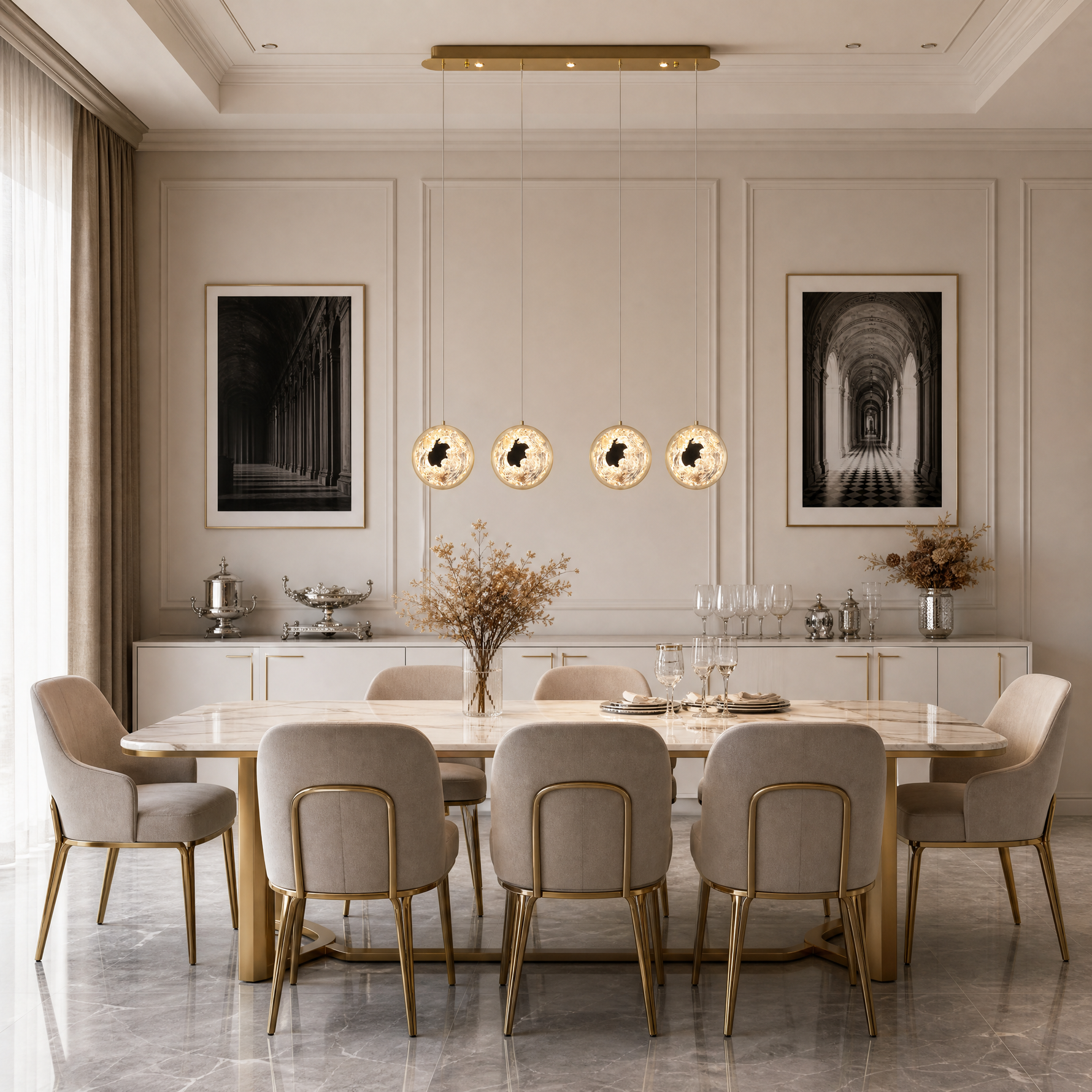 Fortune Cascade Modern Linear Dining Pendant Light