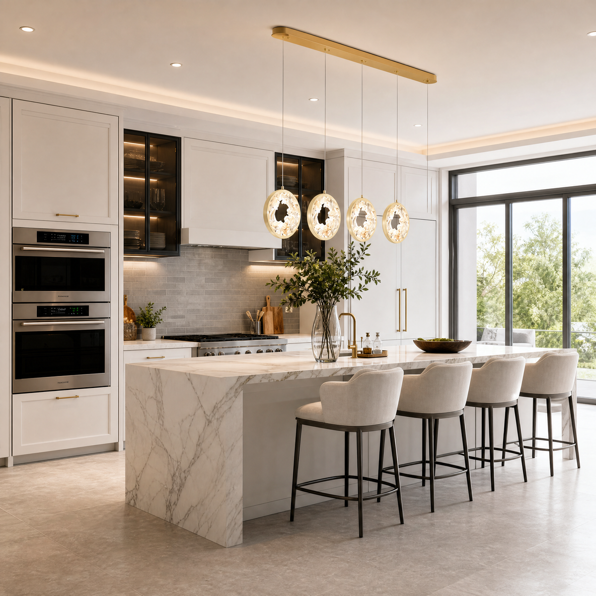 Fortune Cascade Modern Linear Dining Pendant Light