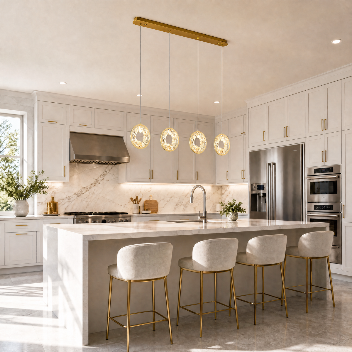Fortune Cascade Modern Linear Dining Pendant Light