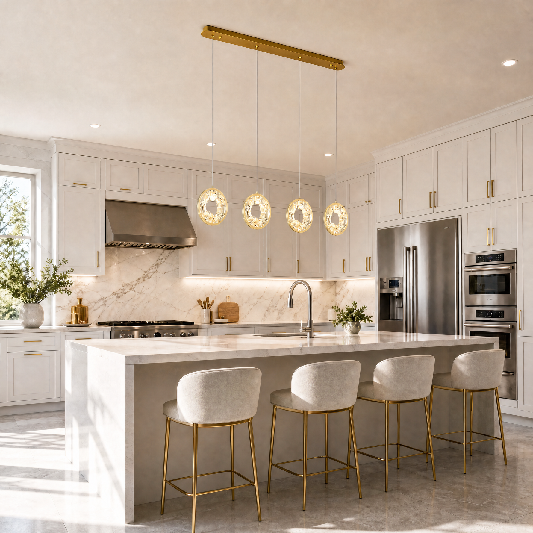 Fortune Cascade Modern Linear Dining Pendant Light