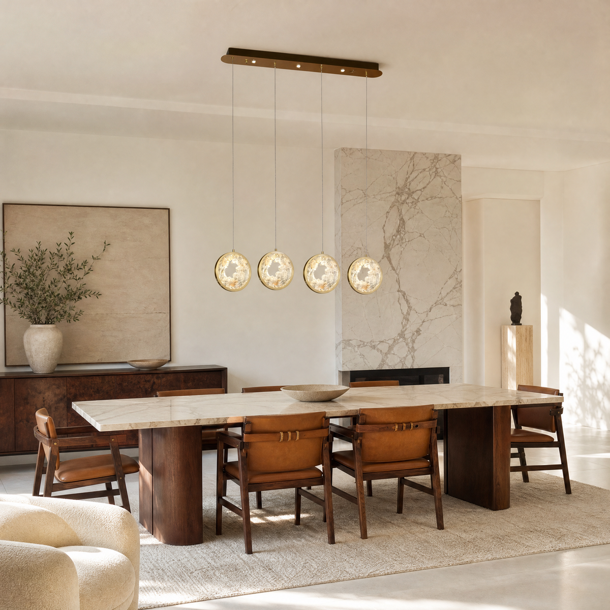Fortune Cascade Modern Linear Dining Pendant Light