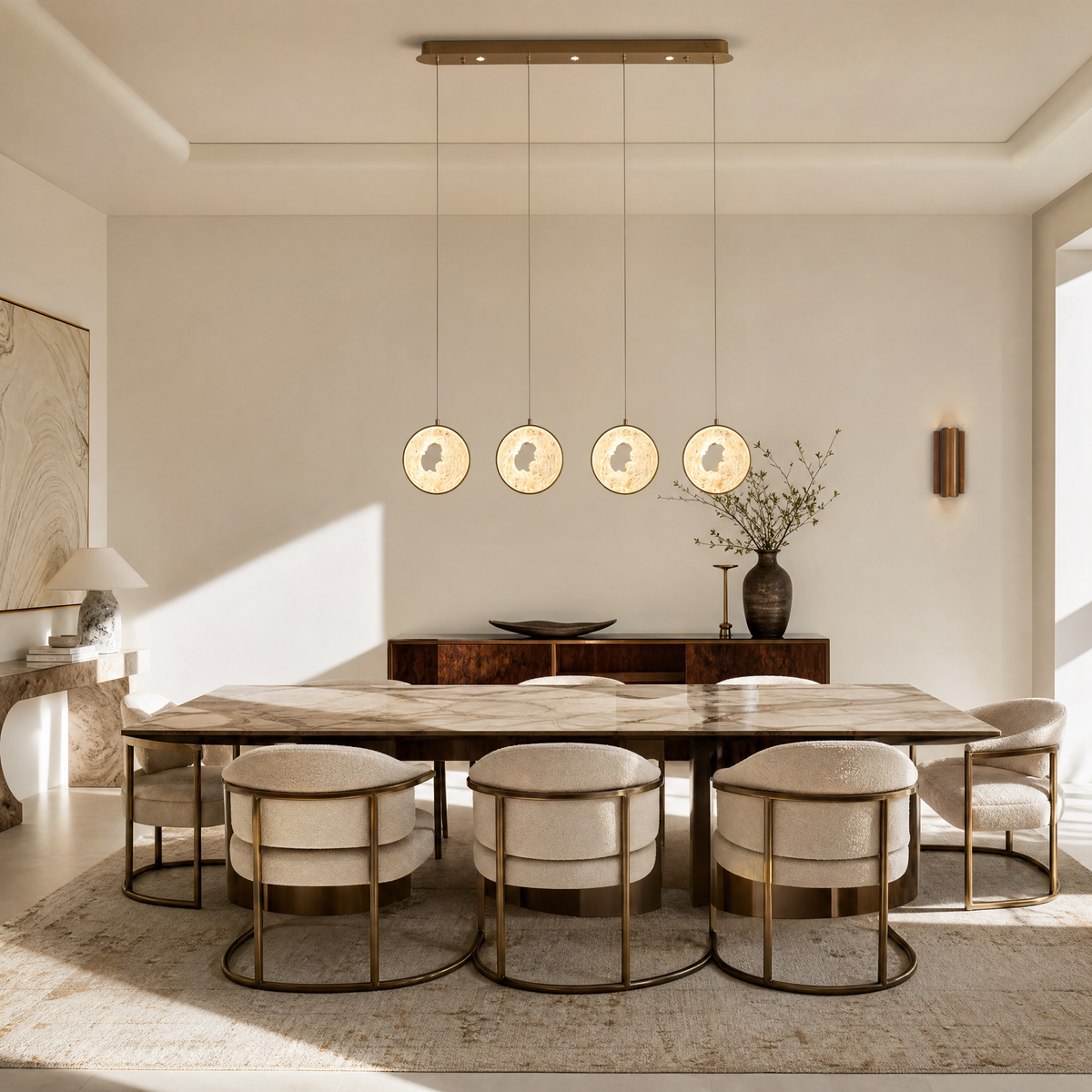 Fortune Cascade Modern Linear Dining Pendant Light