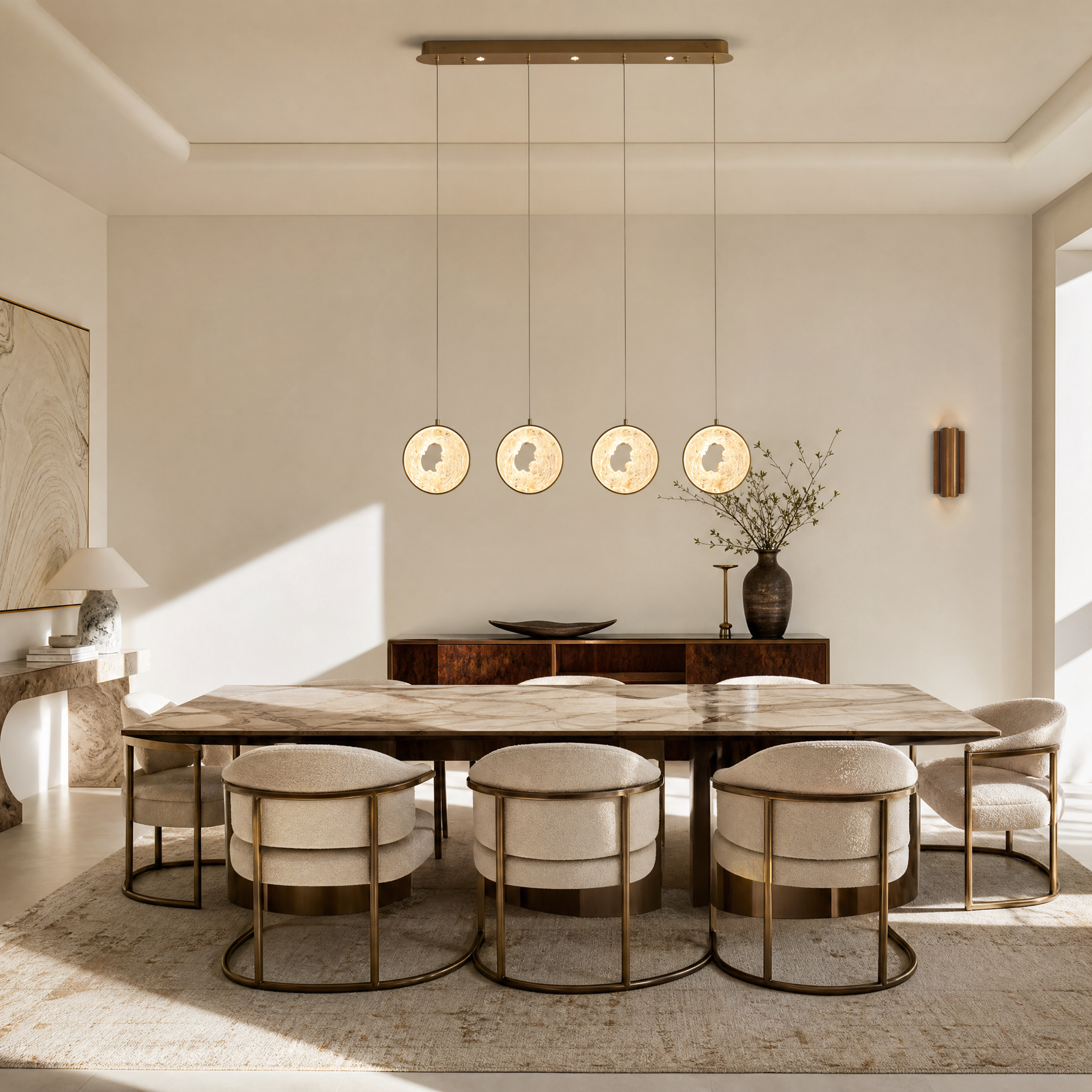 Fortune Cascade Modern Linear Dining Pendant Light