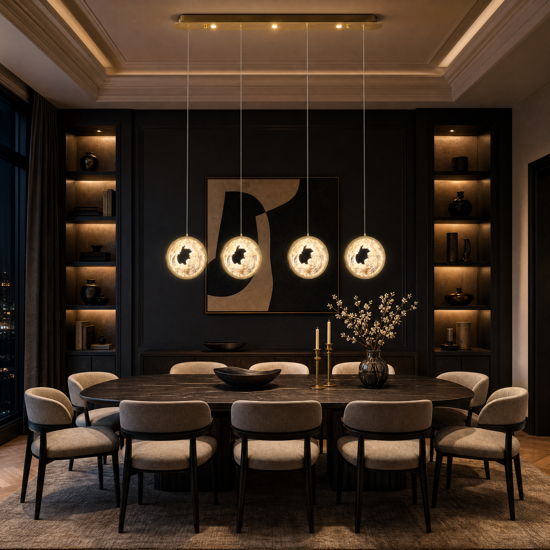 Fortune Cascade Modern Linear Dining Pendant Light