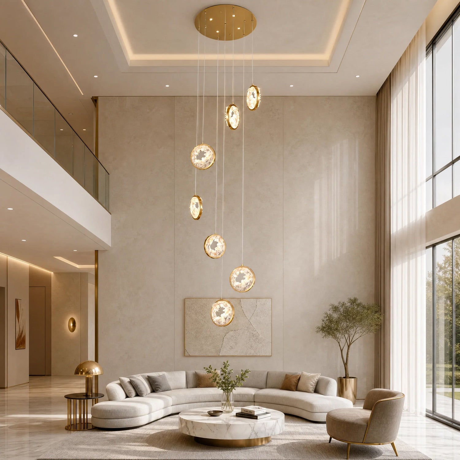 Fortune Cascade Modern Sculptural Pendant Light