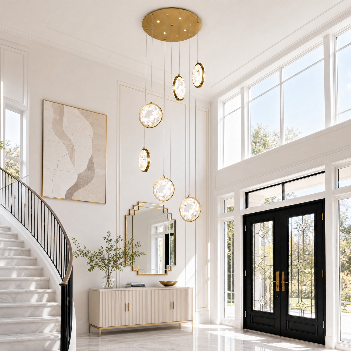 Fortune Cascade Modern Sculptural Pendant Light
