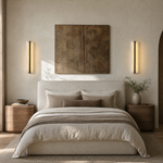 Framed Slab Open Frame Alabaster Vertical Wall Sconce