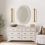 Framed Slab Open Frame Alabaster Vertical Wall Sconce