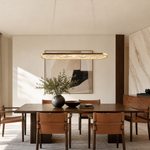 Frozen Crystal Modern Linear Dining Pendant Light