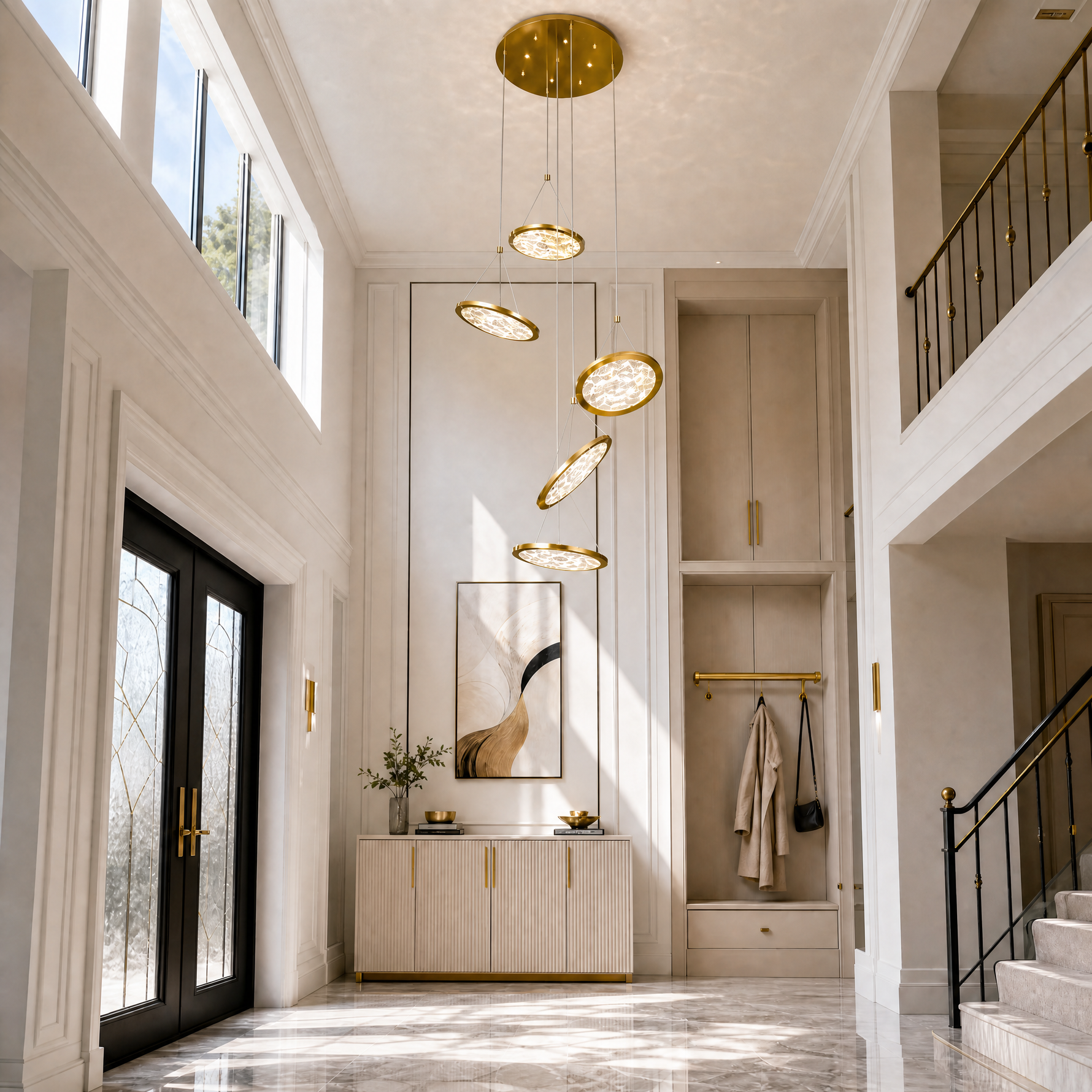 Frozen Crystal Modern Multi-Tier Cluster Chandelier