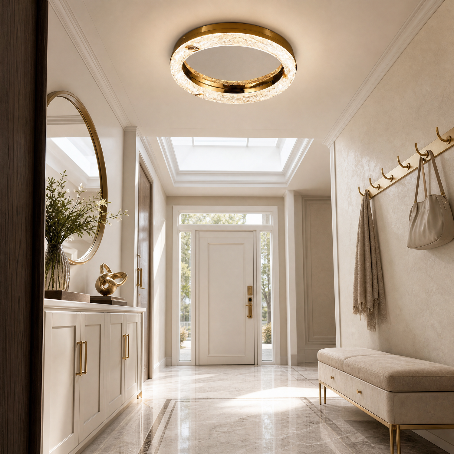Galaxy Dream Modern Crystal Flush Mount Ceiling Light
