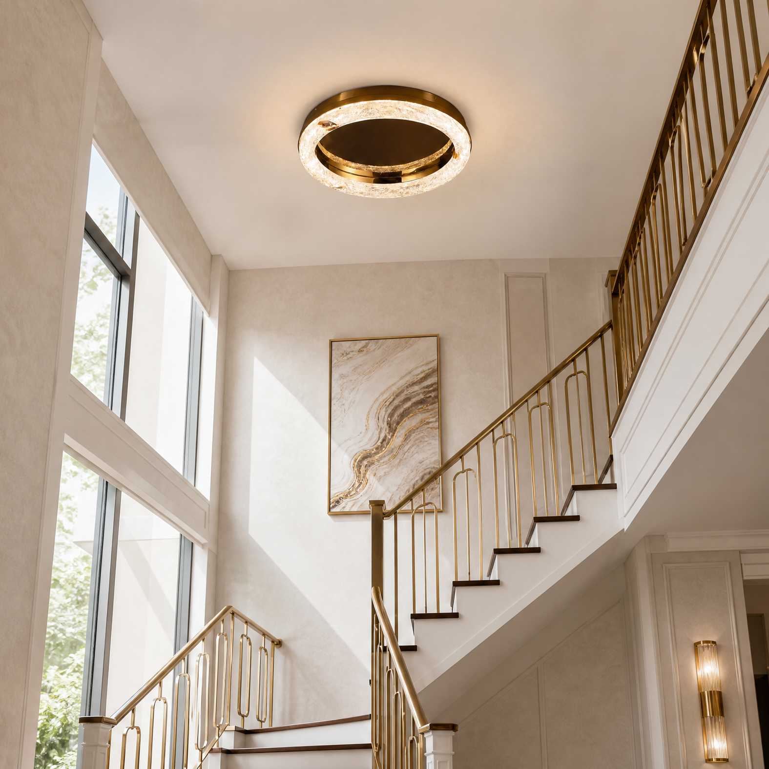 Galaxy Dream Modern Crystal Flush Mount Ceiling Light