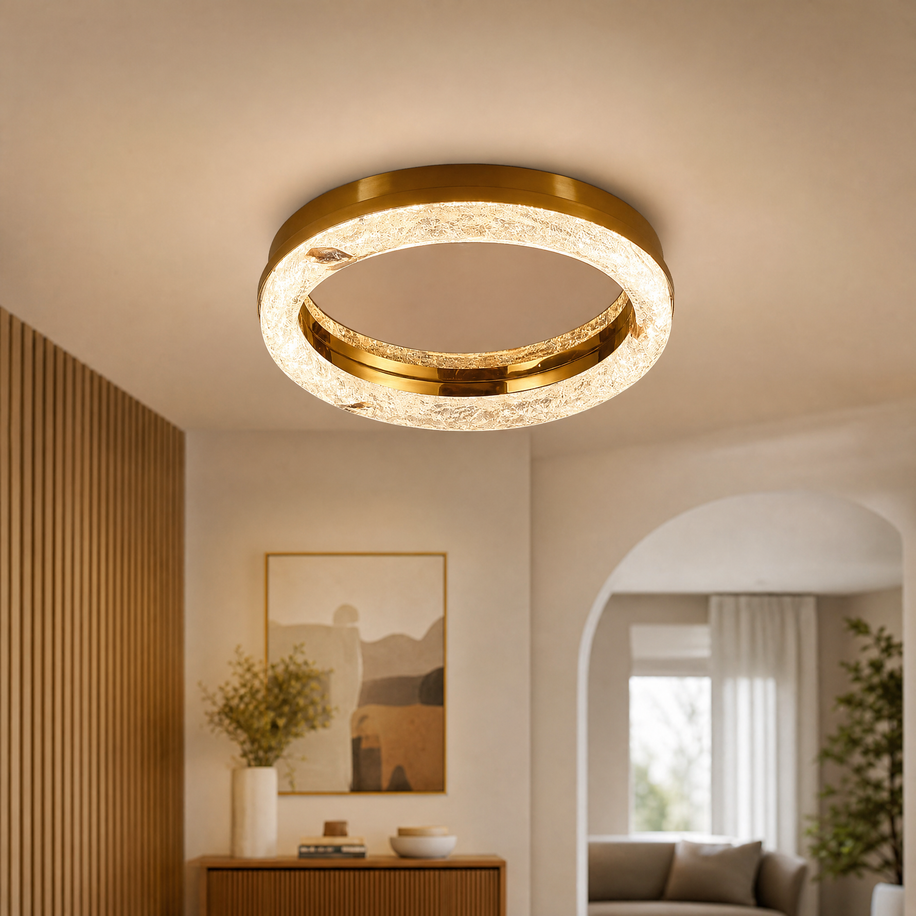 Galaxy Dream Modern Crystal Flush Mount Ceiling Light