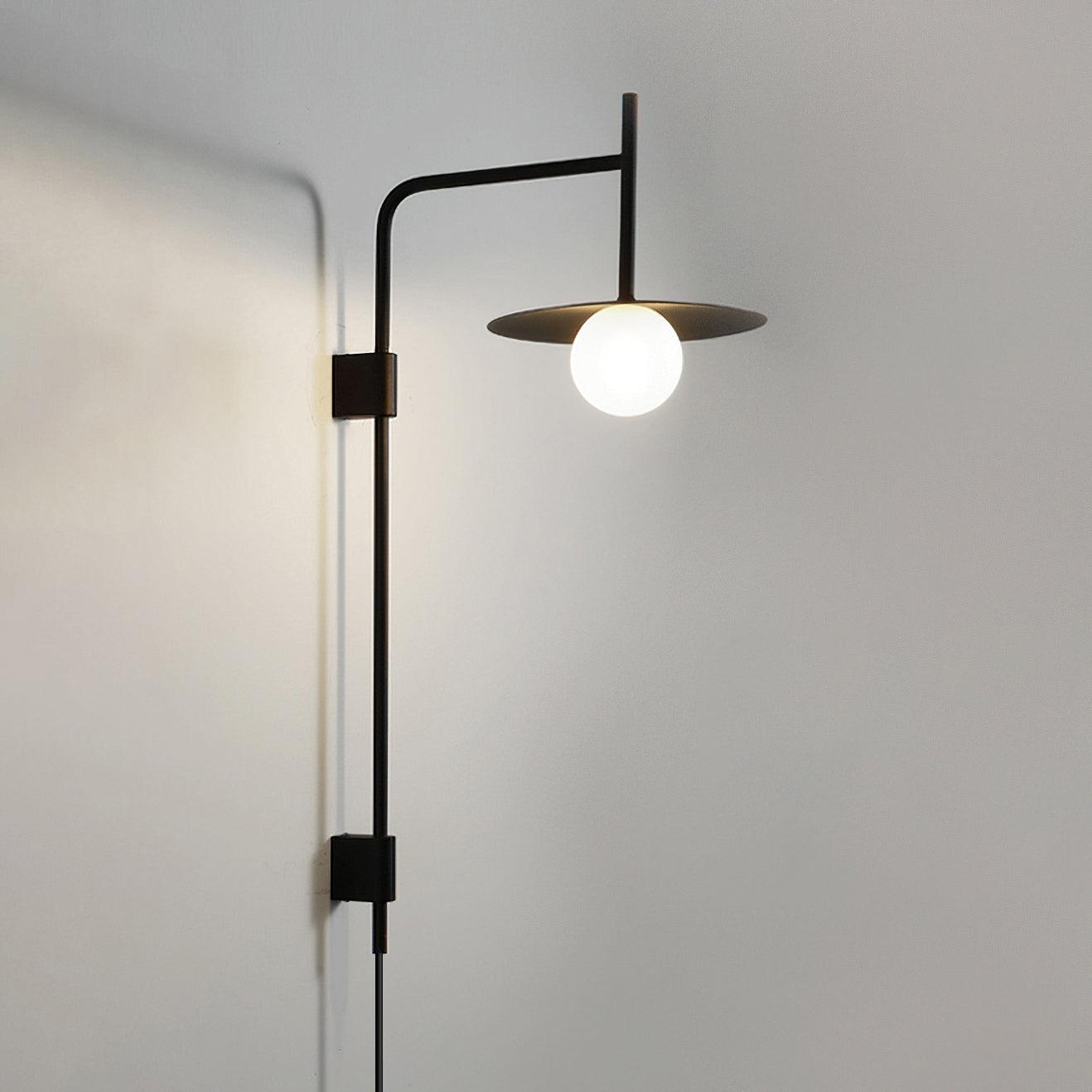 Gea Swing Arm Plug-In Wall Lamp – Adjustable Iron Sconce