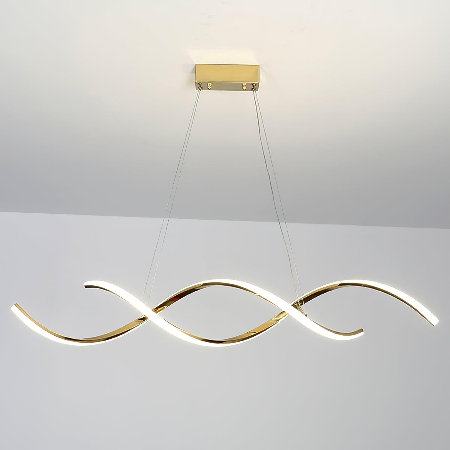 Gentle Waves Modern Pendant Light with Adjustable Finish