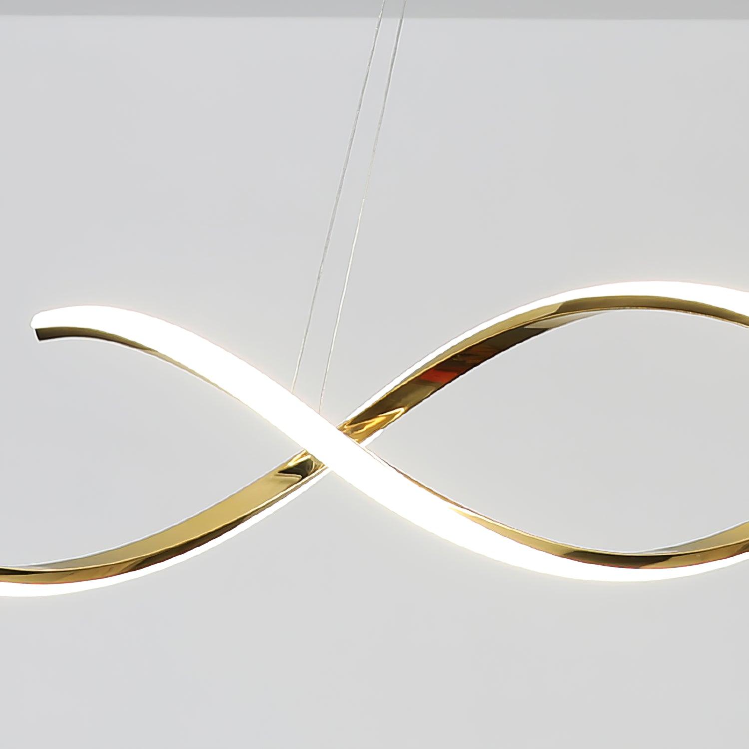 Gentle Waves Modern Pendant Light with Adjustable Finish