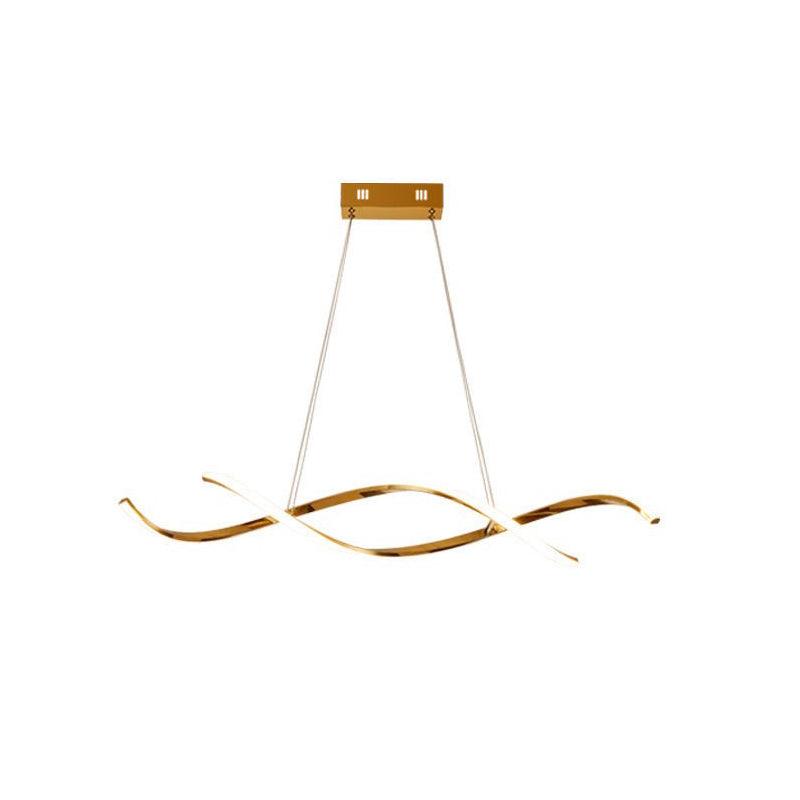 Gentle Waves Modern Pendant Light with Adjustable Finish