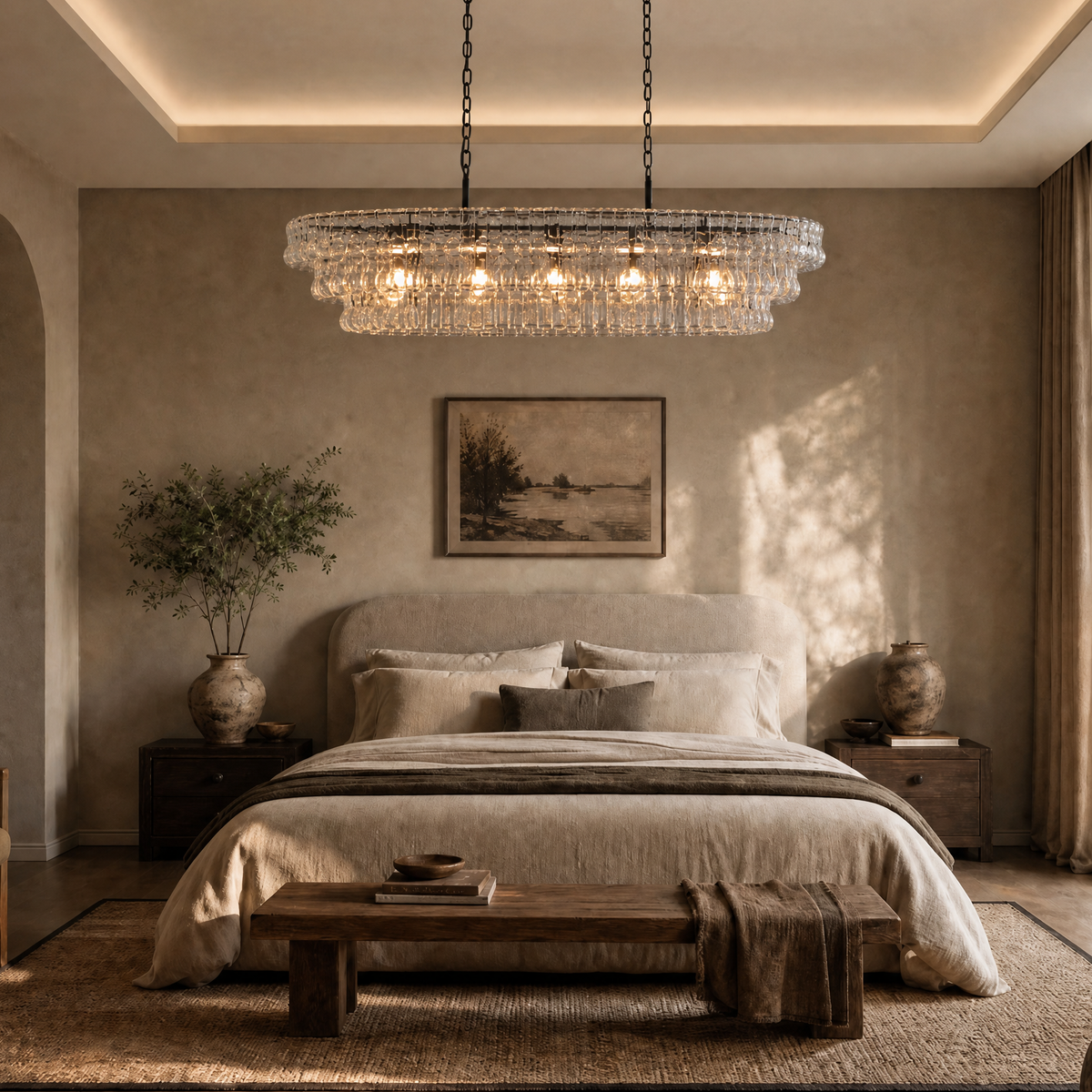Ghiaccio L304 Hook Plate Crystal Wall Lamp Amber - Black