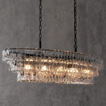 Ghiaccio L304 Hook Plate Crystal Wall Lamp Amber - Black