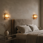 Ghiaccio L304 Hook Plate Crystal Wall Lamp Amber - Copper Color