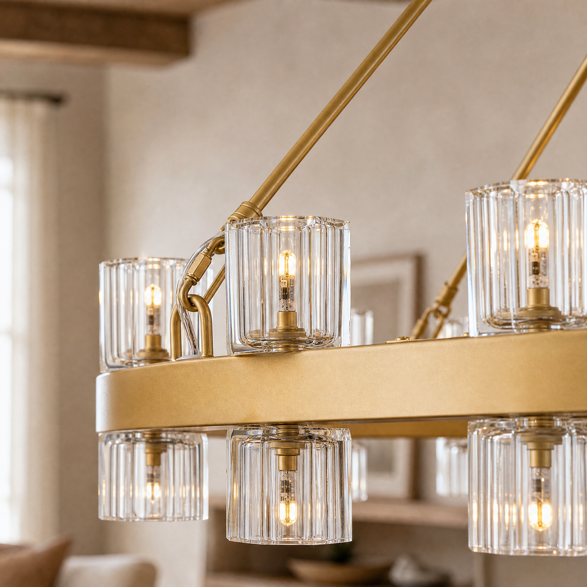 Gideon Modern Crystal Round Chandelier 60"