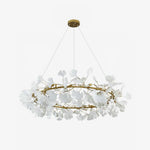 Gingko Chandelier O Luxury Ceramic Leaf Ceiling Light