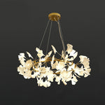 Gingko Chandelier O Luxury Ceramic Leaf Ceiling Light