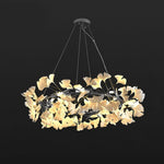 Gingko Chandelier O Luxury Ceramic Leaf Ceiling Light