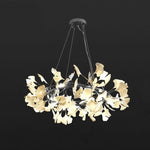 Gingko Chandelier O Luxury Ceramic Leaf Ceiling Light