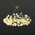 Gingko Chandelier O Luxury Ceramic Leaf Ceiling Light